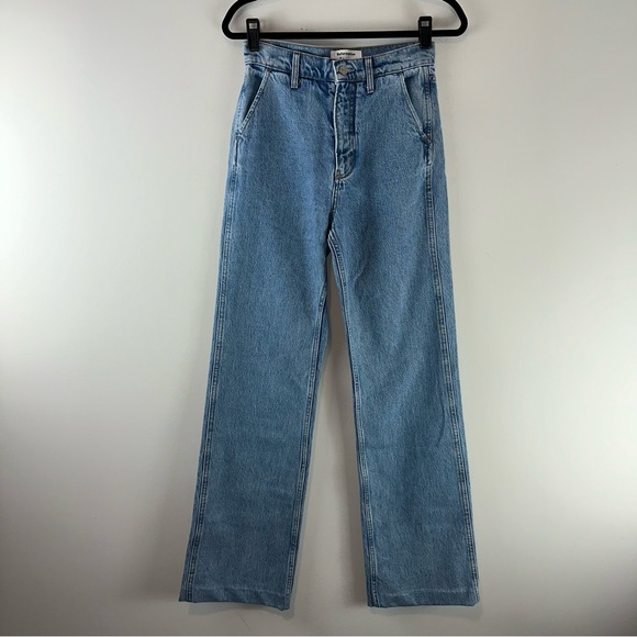 Reformation Jeans Brynn High Rise Wide Leg Trouser Jeans in Oneida Women Size 26 - Picture 1 of 14